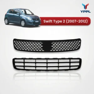 Maruti Suzuki Swift (Type 2) Grill Set [2007–2012] — Upper & Lower